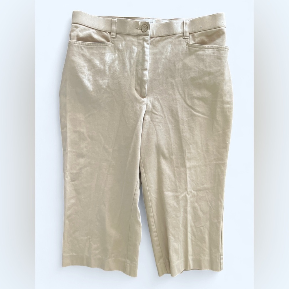 Northern Reflections Cream Cotton Stretch Bermuda Shorts Capri 8